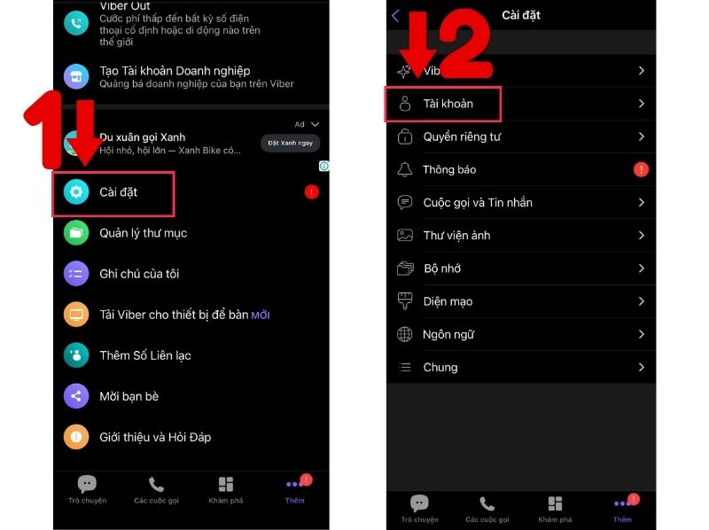cách đăng xuất viber