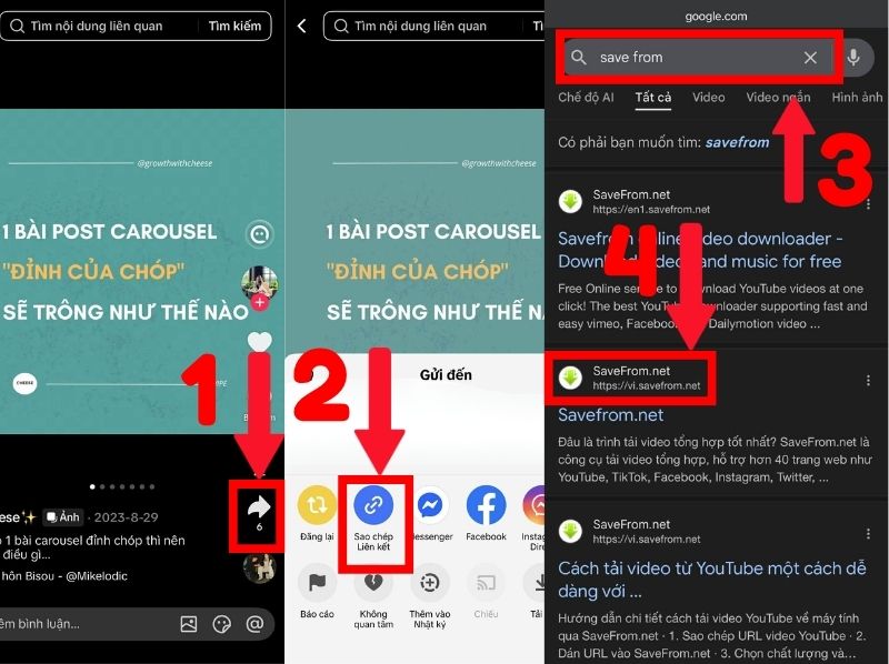 cách lưu ảnh trên TikTok không dính logo