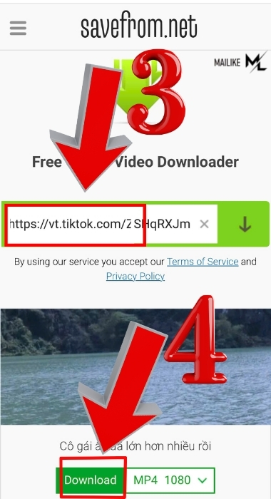 Cách tải video trên Tiktok không logo qua savefrom.net nhanh chóng