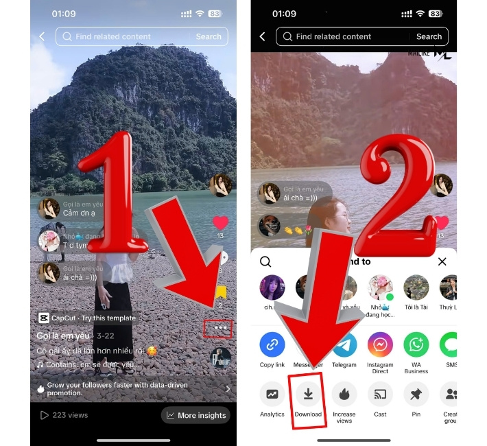 Cách tải video trên tiktok truyền thống tại ứng dụng
