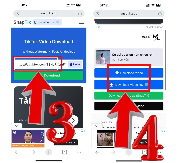 Cách tải video trên Tiktok bằng snaptik đơn giản