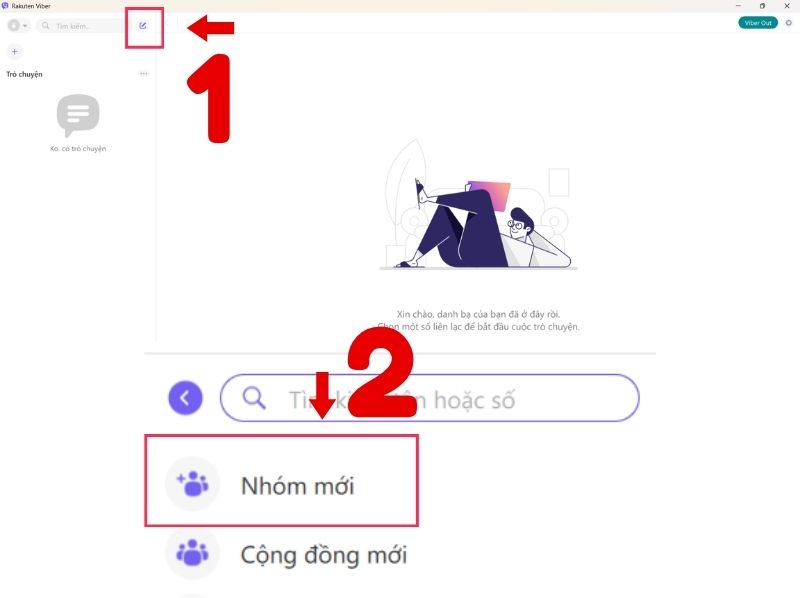 cách tạo nhóm trên Viber
