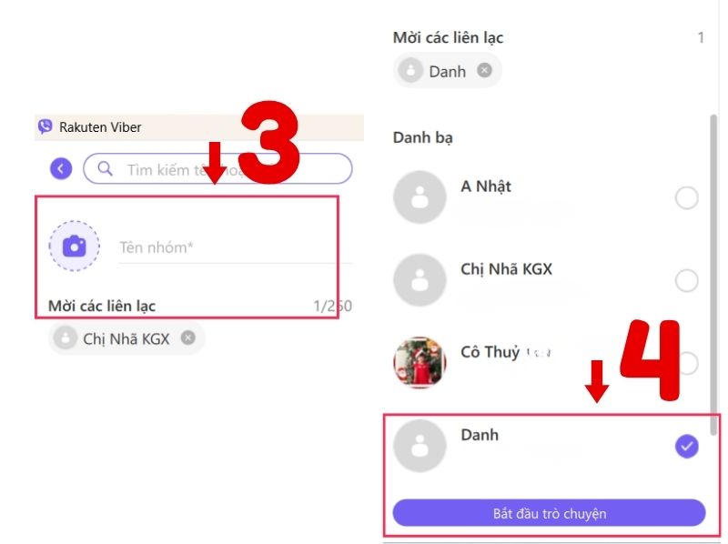cách tạo nhóm trên Viber