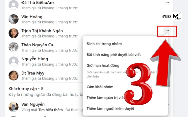 Xóa thành viên ra khỏi nhóm trên máy tính