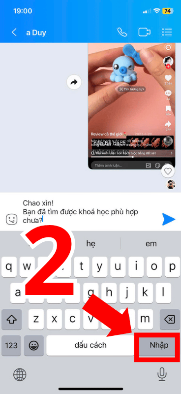 Ấn phím Nhập