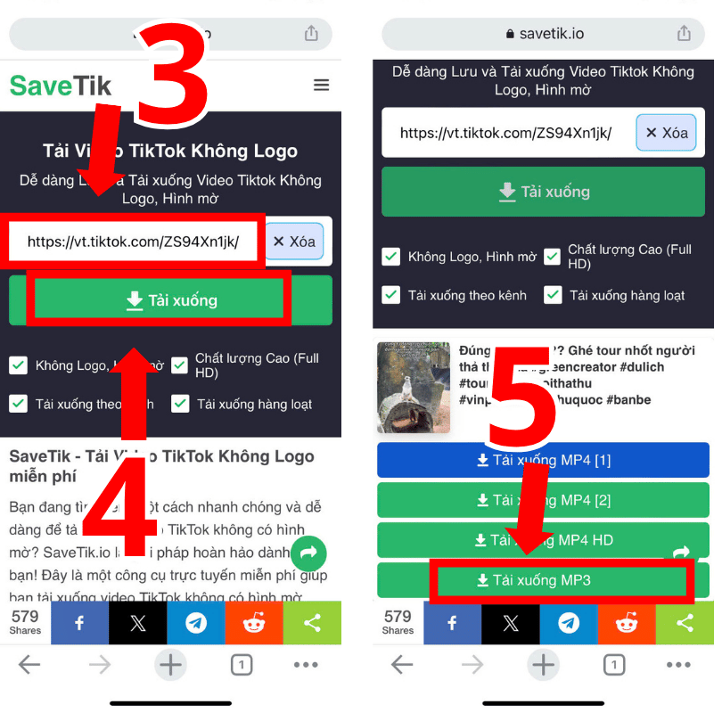 Sử dụng Web để tải xuống