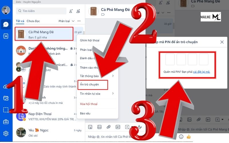 Cách ẩn tin nhắn Zalo trên máy tính nhanh chóng