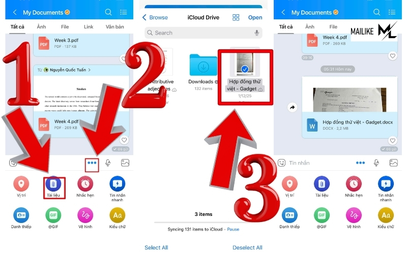 Cách gửi file word qua zalo trên điện thoại dễ dàng