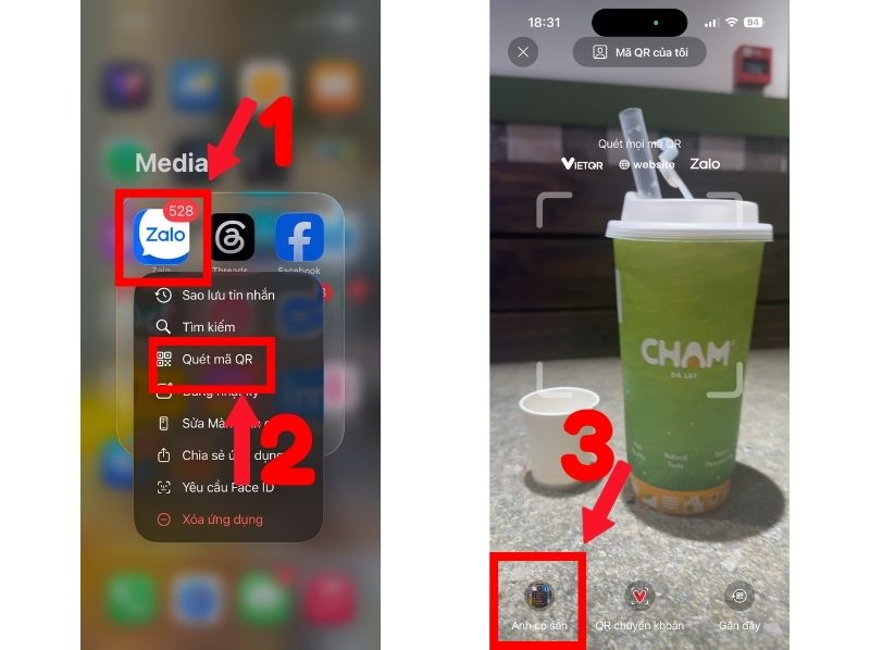 cách quét mã qr trên zalo