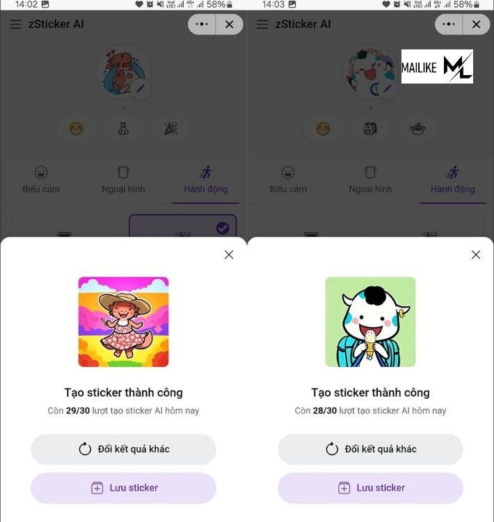 cách tạo sticker Zalo bằng AI đơn giản