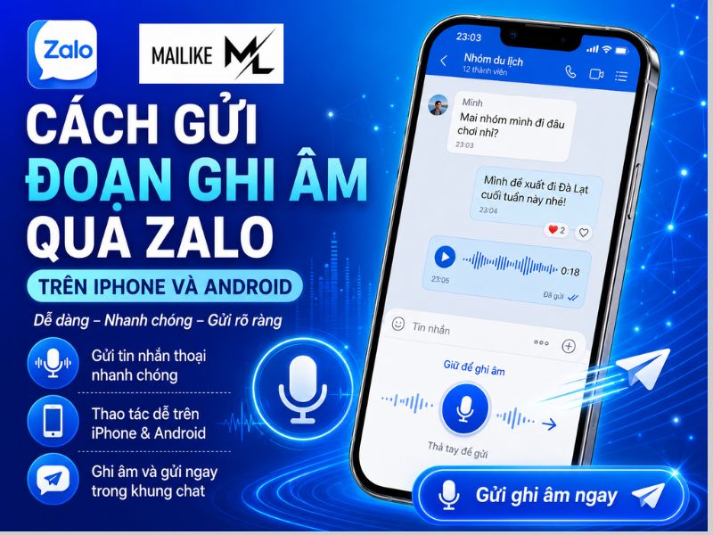Cách gửi đoạn ghi âm qua Zalo