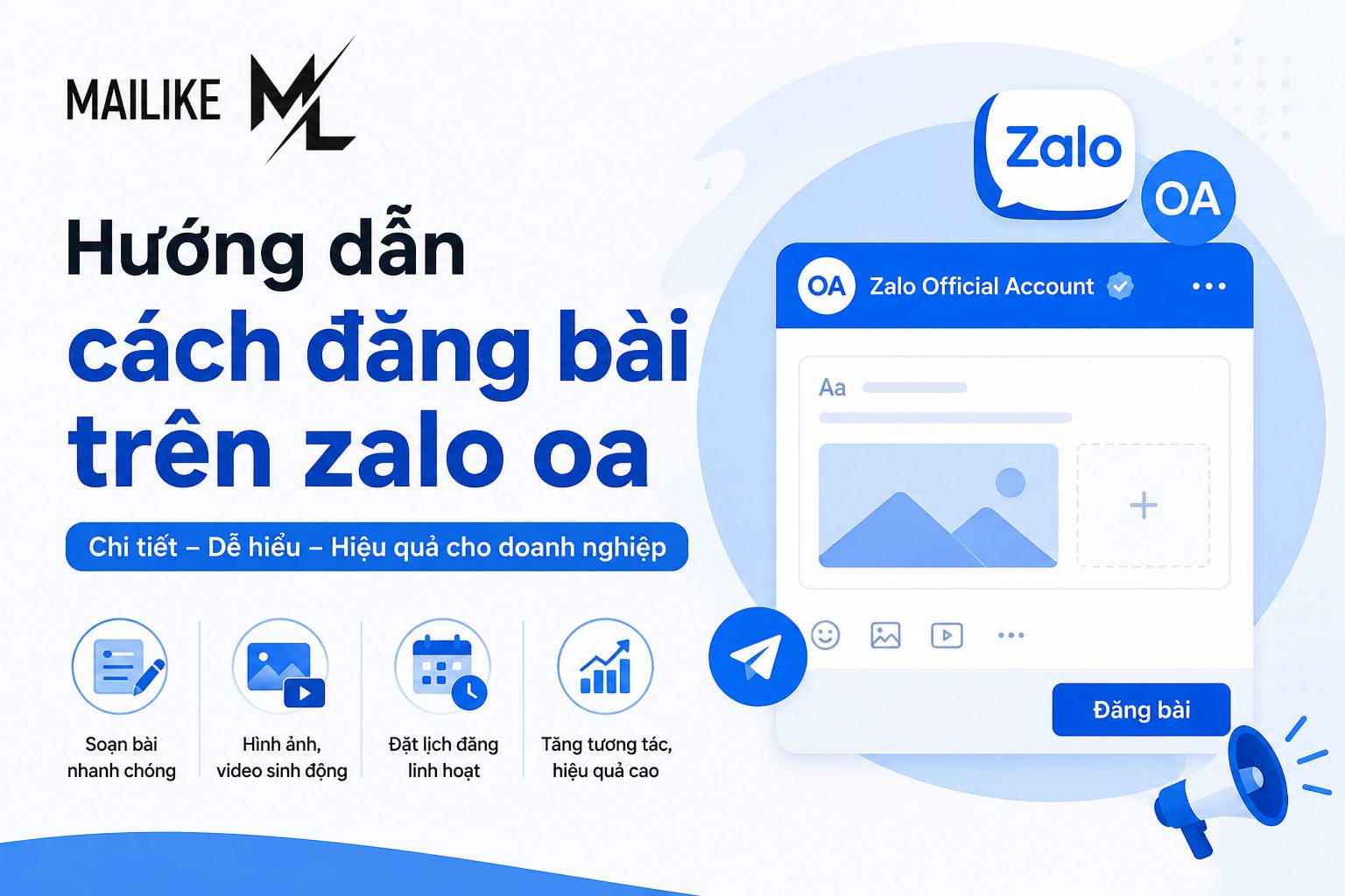 Cách đăng bài trên Zalo OA đơn giản, dễ làm cho người mới