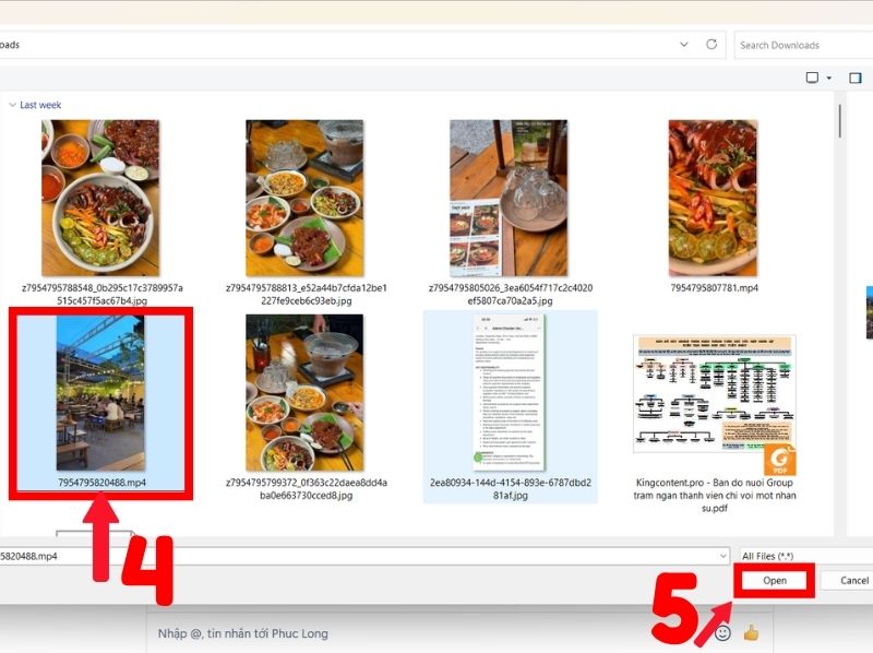 cách đăng video trên Zalo