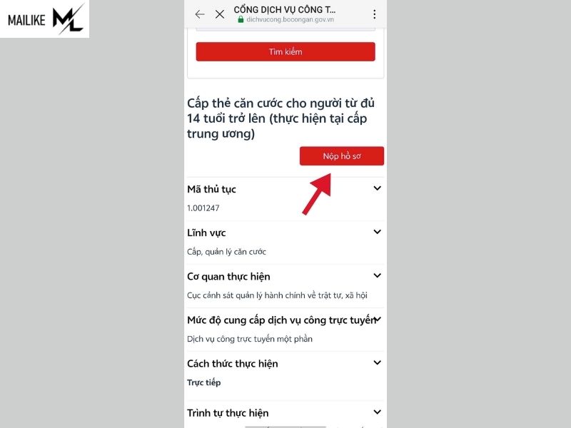 Cách làm thẻ căn cước qua Zalo