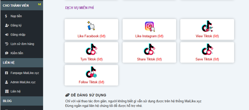 Buff like Facebook free với Mailike giúp bài viết, ảnh hoặc fanpage có thêm lượt thích ban đầu