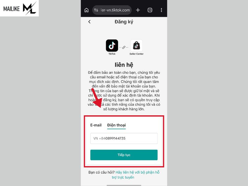 Cách đăng ký TikTok Shop trên điện thoại