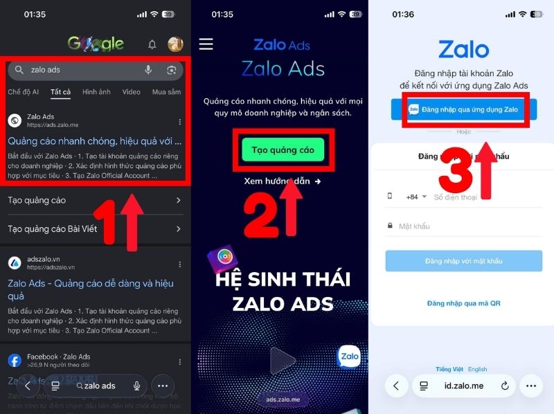 cách chạy quảng cáo Zalo