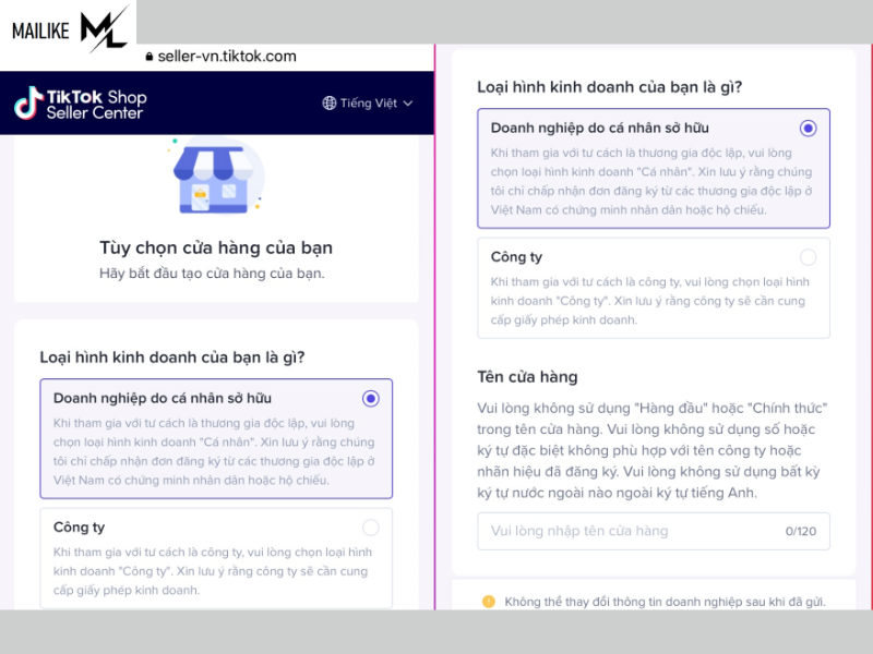 Cách đăng ký TikTok Shop trên điện thoại