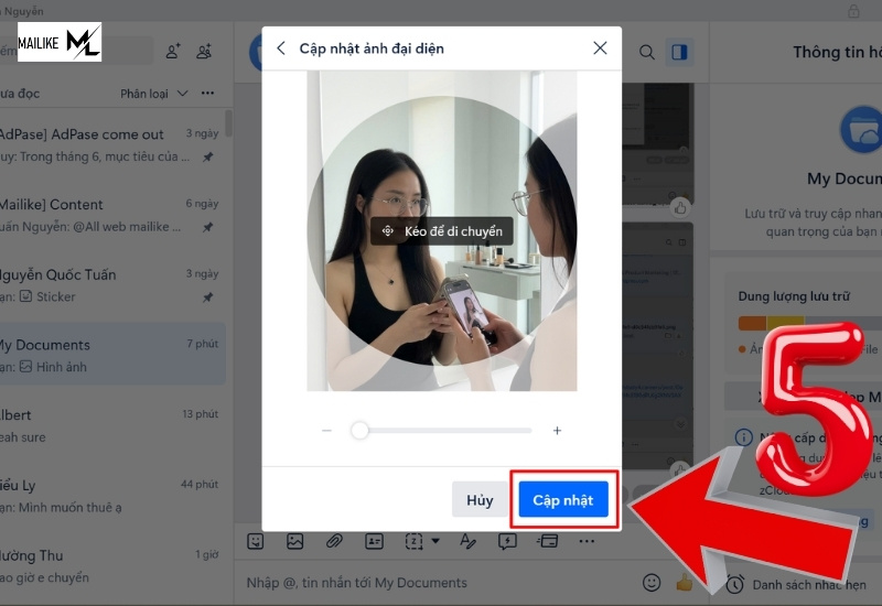 Cách đổi ảnh đại diện Zalo không bị cắt dễ dàng nhất