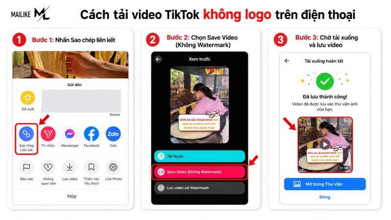 Cách xóa logo TikTok với SaveTik