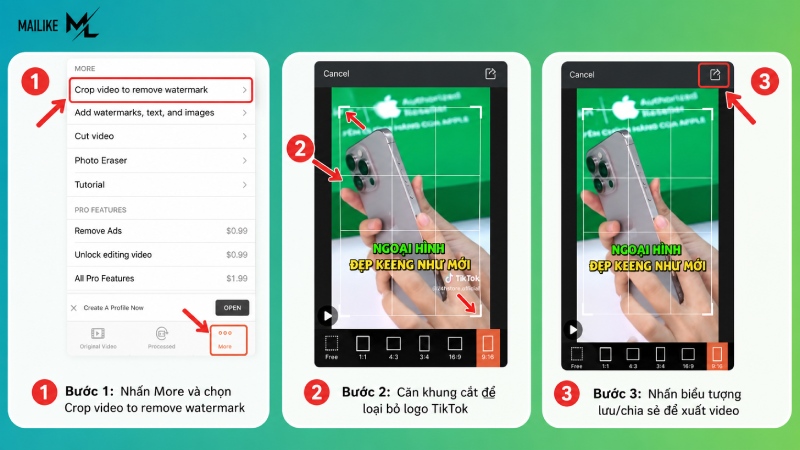 Cách xóa logo TikTok nhanh chóng với Video Eraser