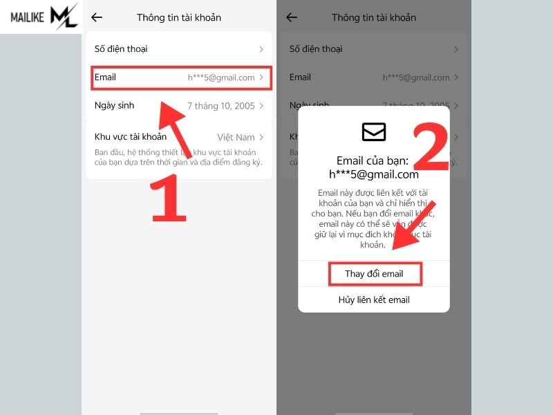 Cách đổi email trên TikTok