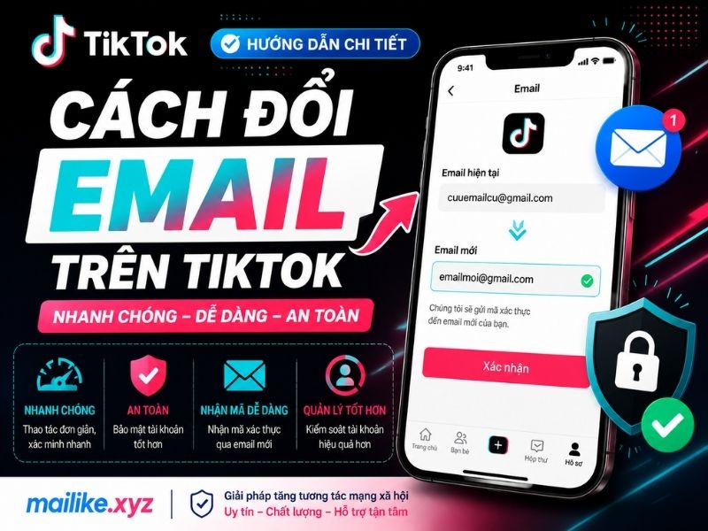Cách đổi email trên TikTok