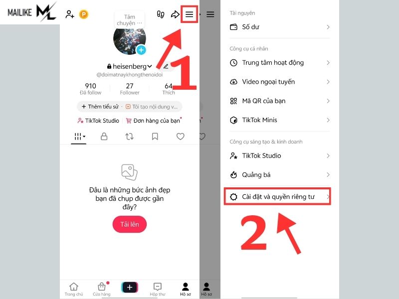trênCách đổi email trên TikTok