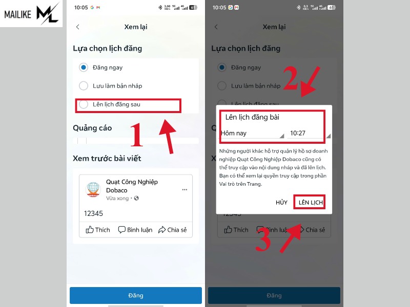 Cách lên lịch đăng bài trên Facebook