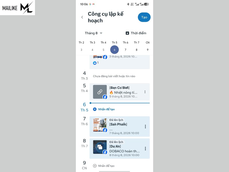 Cách lên lịch đăng bài trên Facebook