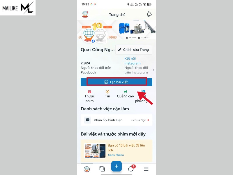 Cách lên lịch đăng bài trên Facebook