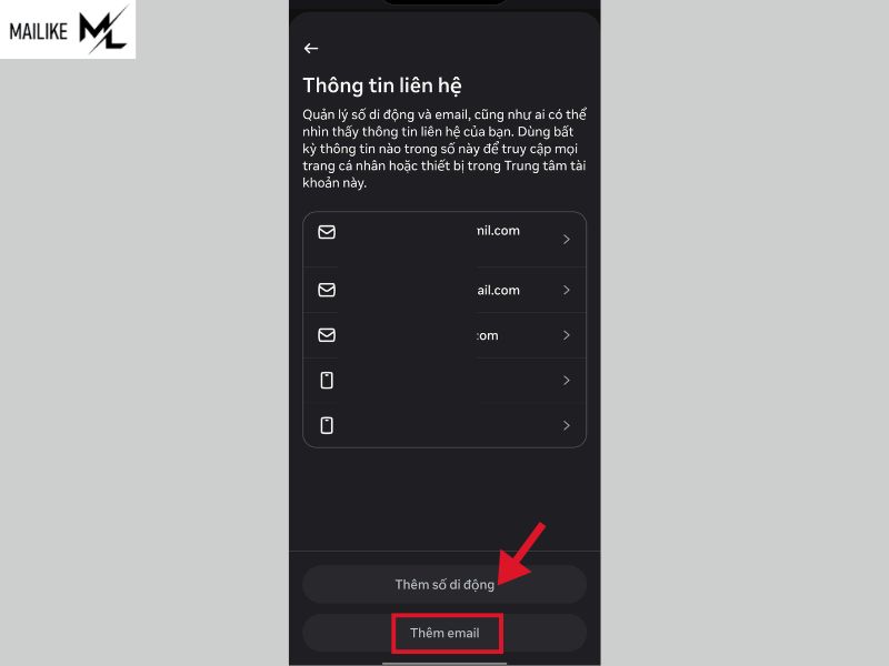 Cách thêm email vào Facebook