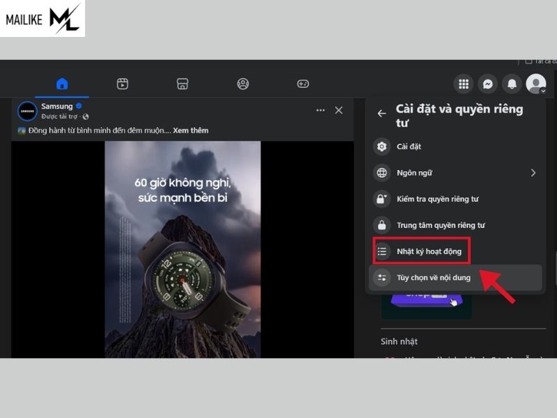 Cách xóa lịch sử tìm kiếm Facebook