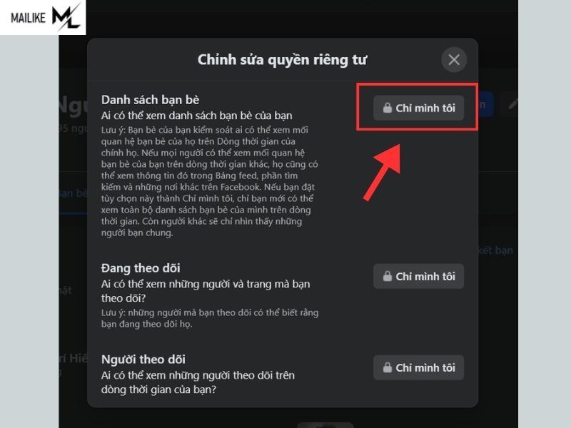 Cách ẩn danh sách bạn bè Facebook