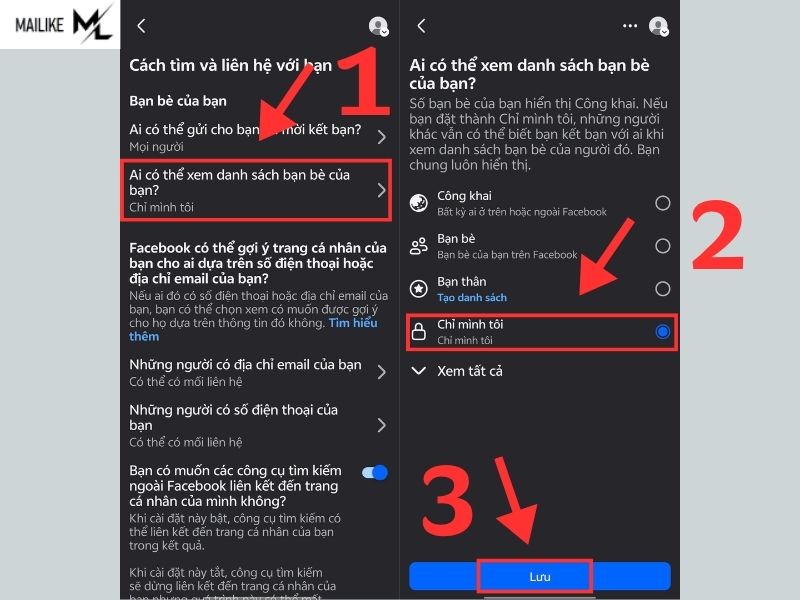 Cách ẩn danh sách bạn bè Facebook