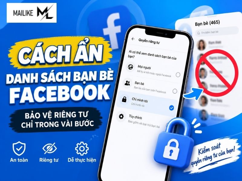 Cách ẩn danh sách bạn bè Facebook