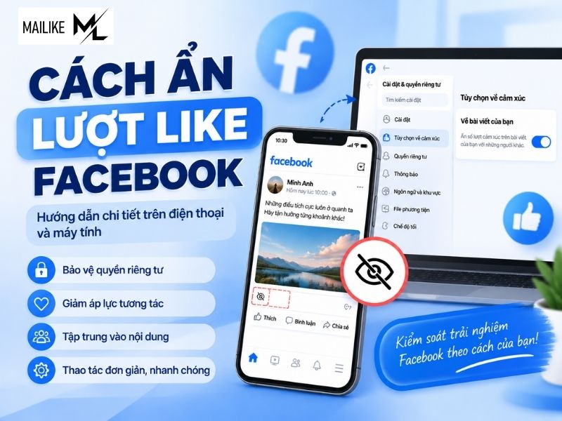 Cách ẩn lượt like Facebook