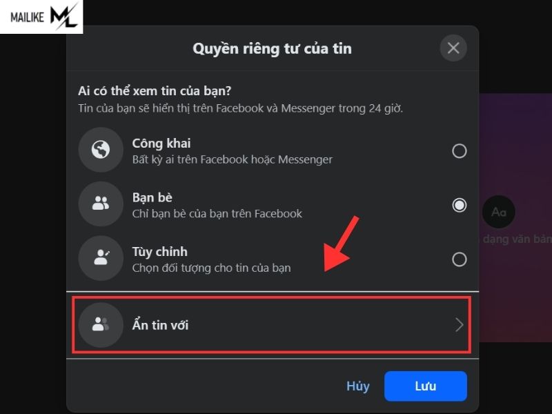 Cách ẩn story Facebook