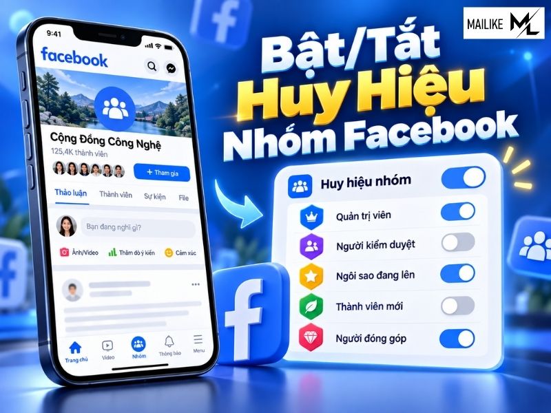 Cách bật, tắt các huy hiệu trong nhóm Facebook