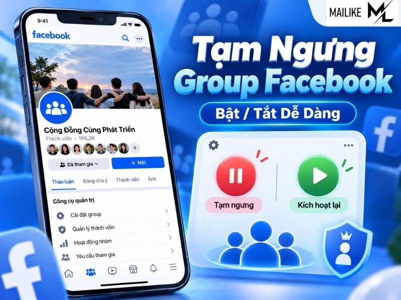 Cách bật tắt chế độ tạm ngưng hoạt động group Facebook