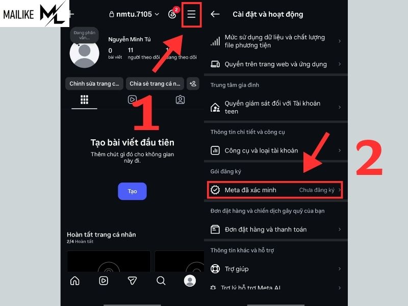Cách đăng ký dấu tích xanh trên Instagram