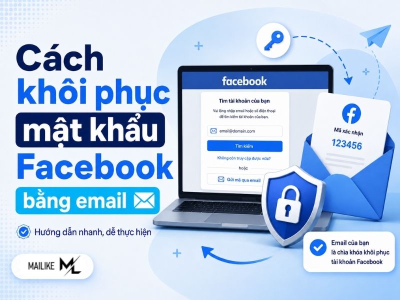 Cách khôi phục mật khẩu facebook bằng email