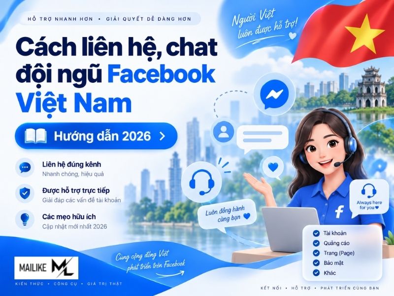 Cách liên hệ, chat đội ngũ Facebook Việt Nam