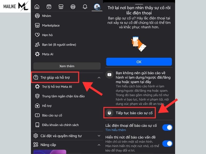 Cách liên hệ, chat đội ngũ Facebook Việt Nam
