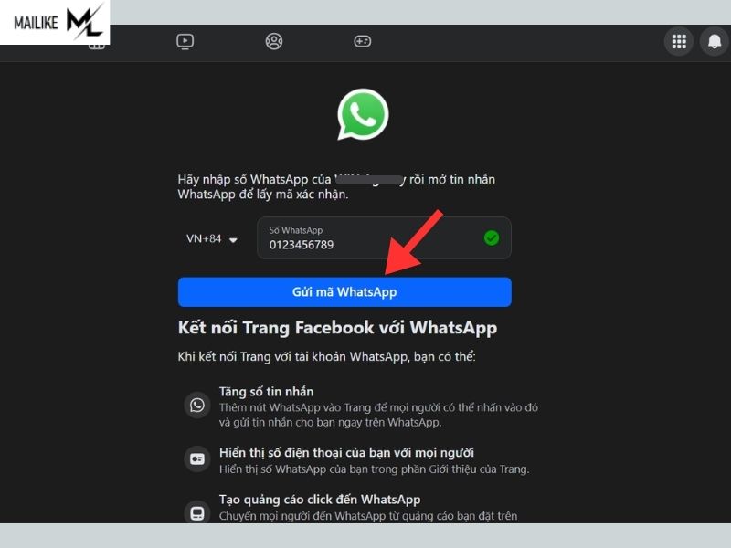 Cách liên kết Facebook với WhatsApp