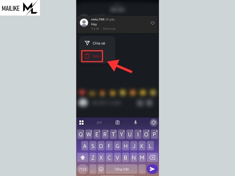 Cách xóa bình luận trên Instagram