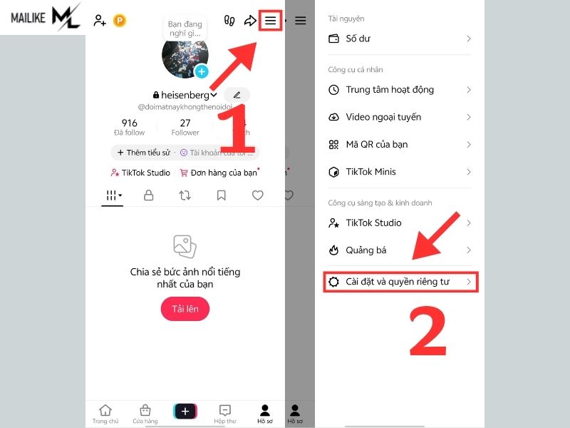TikTok không hiện thông báo
