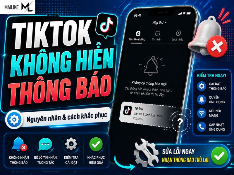 TikTok không hiện thông báo