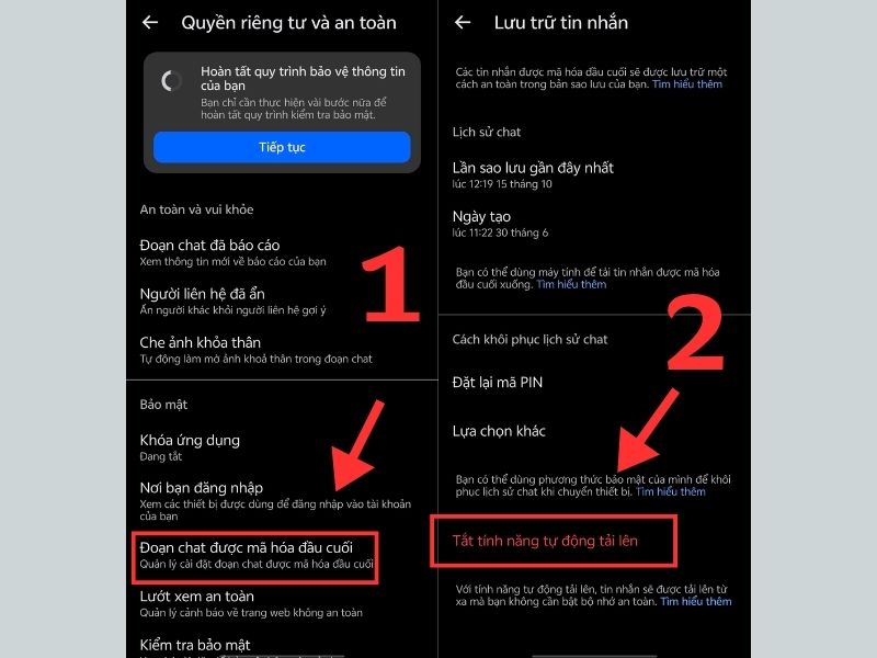 Cách tắt mã hóa đầu cuối trên Messenger