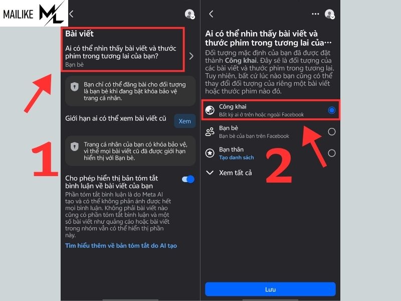 Cách bật chế độ công khai trên Facebook